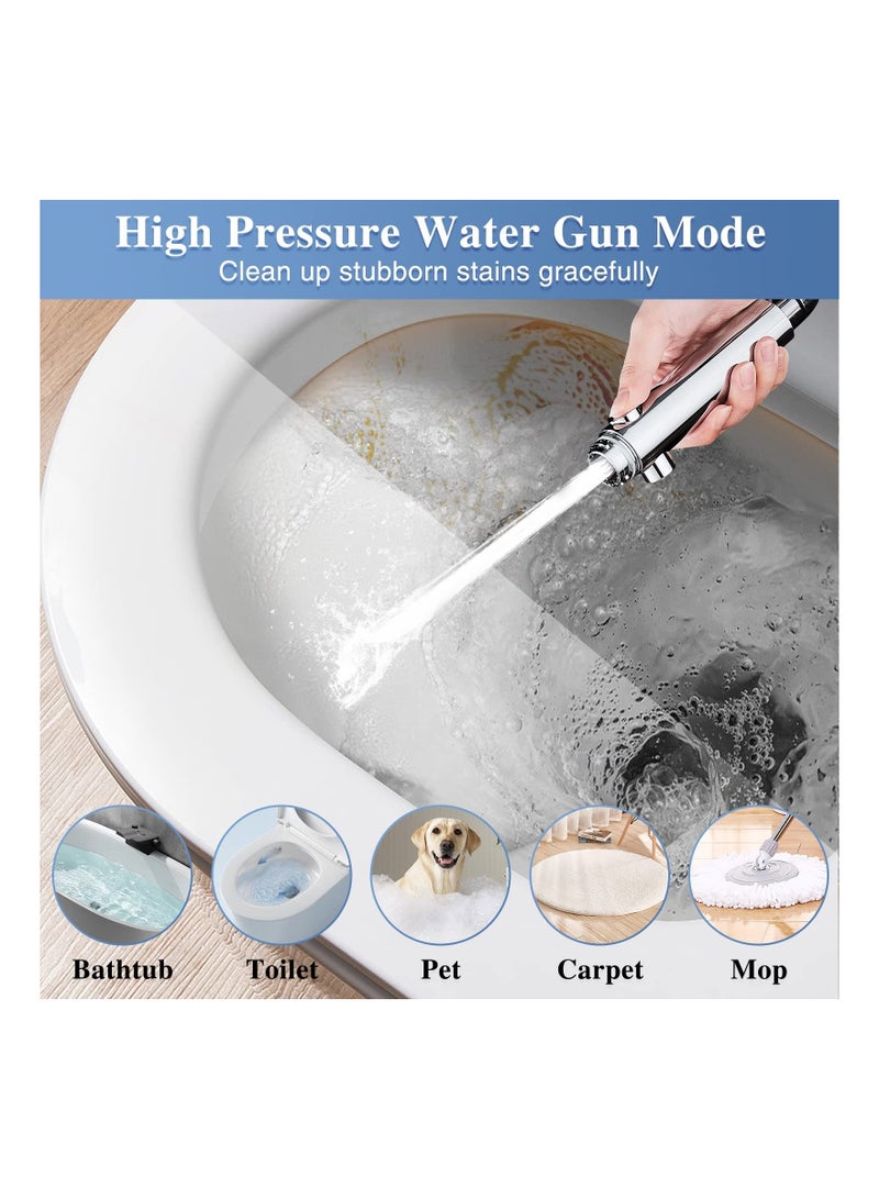 SYOSI High Pressure Shower Head with Switch, Shower Head with Handheld, 3 Modes Handheld Shower Head with Hose, Chrome Finish