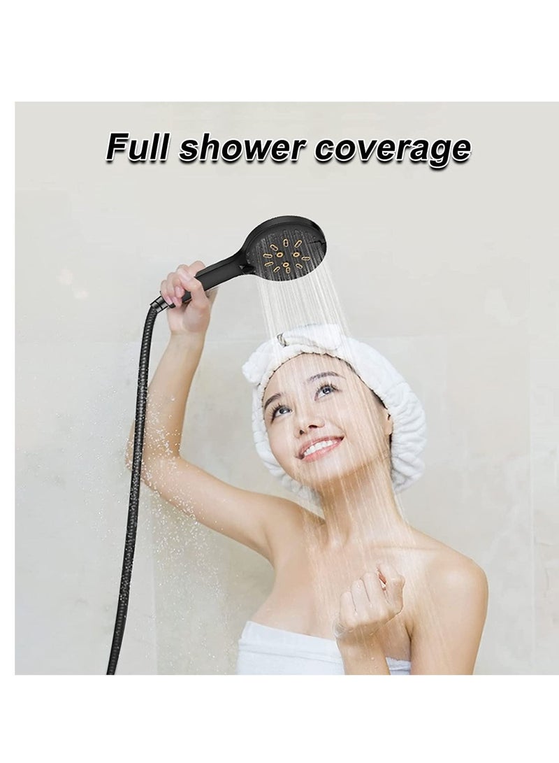 Handheld Shower Head Set Stainless Steel Bath Showerheads Shower Heads High Pressure With 6 Function Setting Multi functions Shower Head Holder 9.8Inch Shower sprinkler