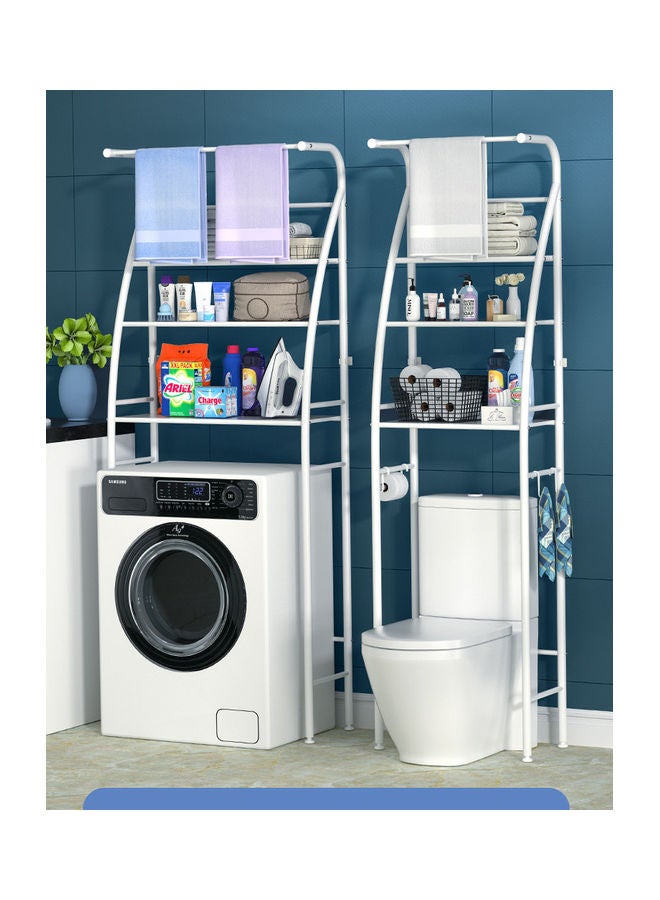 3 Shelf Toilet Storage Rack White