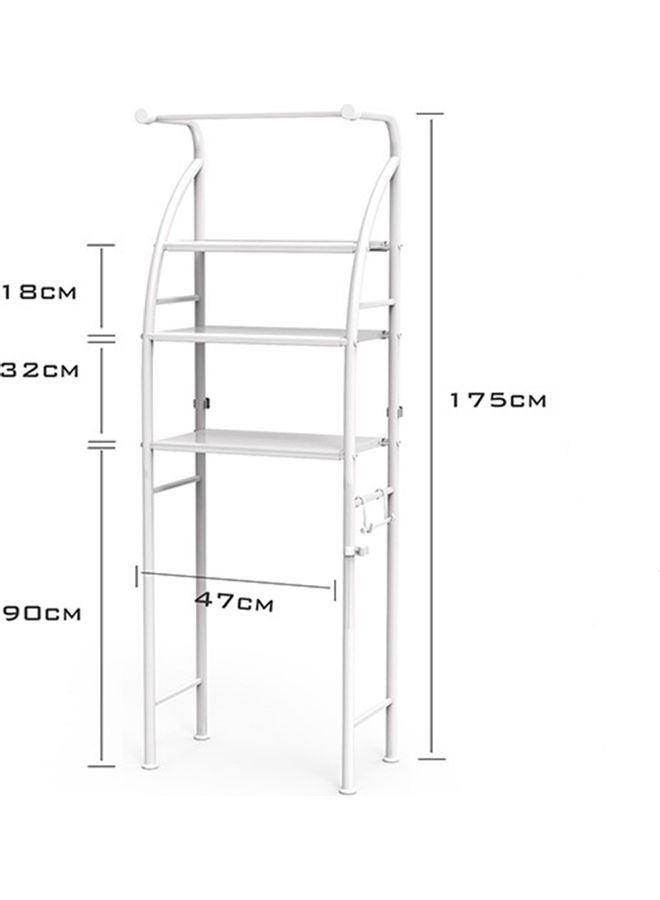 3 Shelf Toilet Storage Rack White