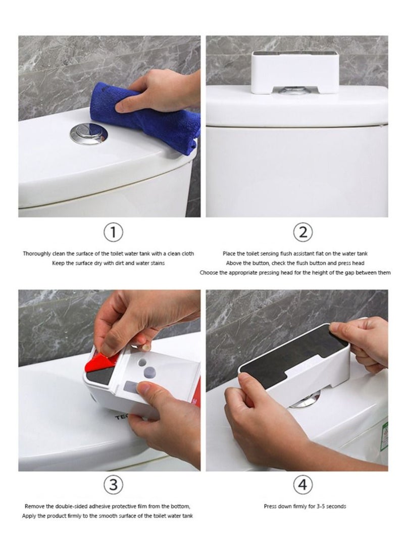 Automatic Toilets Flush Sensor, Non-Contact Intelligent Flush Button, IPX5 Waterproof and Splash-Proof, Ideal for Home and Hotel Bathrooms