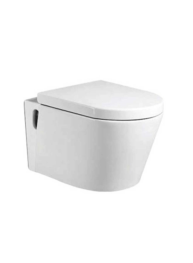 Wall Hung Water Closet WC 1 Pcs Set Ceramic Wall Hung Water Closet Wall Hung WC P Trap L 56.5 X W 35 X H 35 Cm White