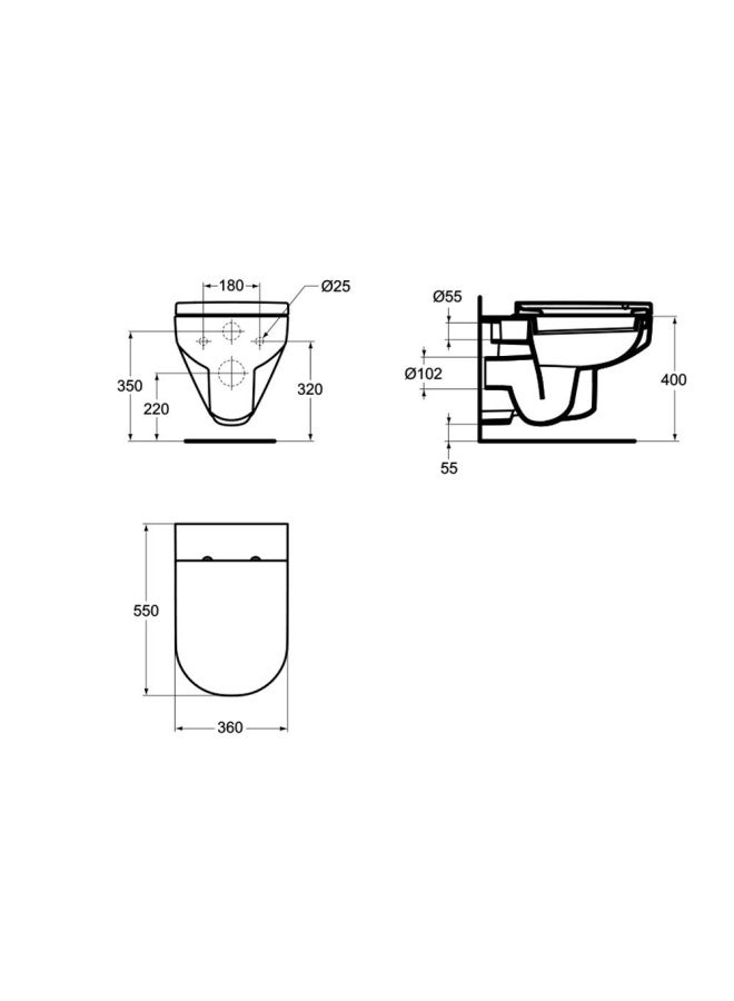 Is - Playa Wall Hung Wc White J501901 & J493001