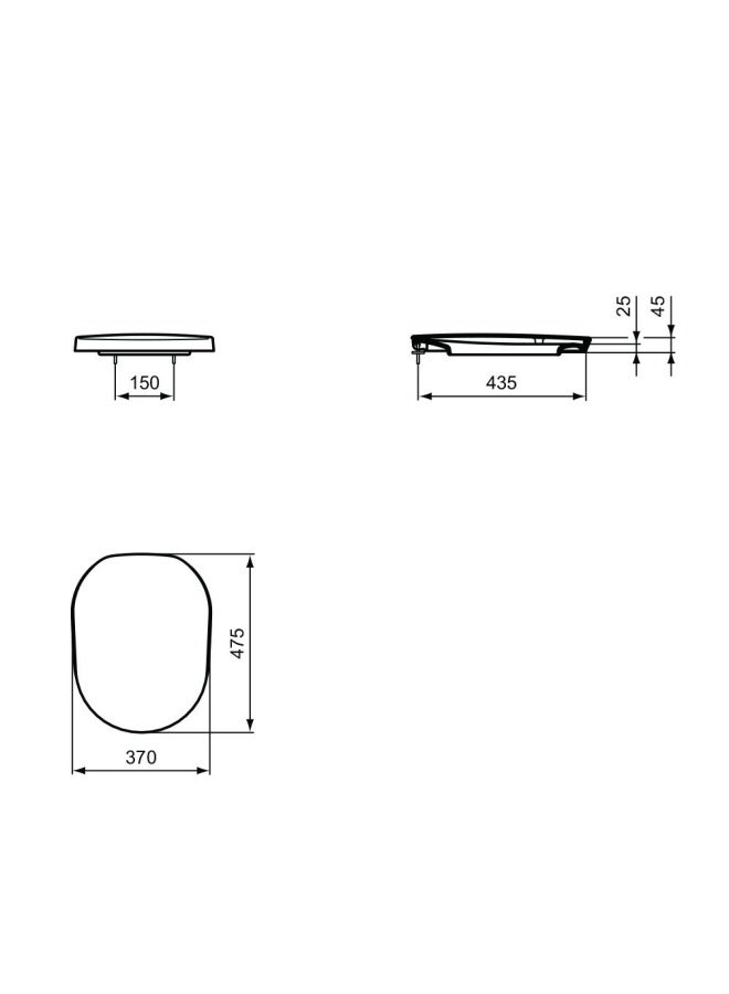 Is - Tonic Wall Hung Wc White With Seat Cover Scl G310201 & K706101