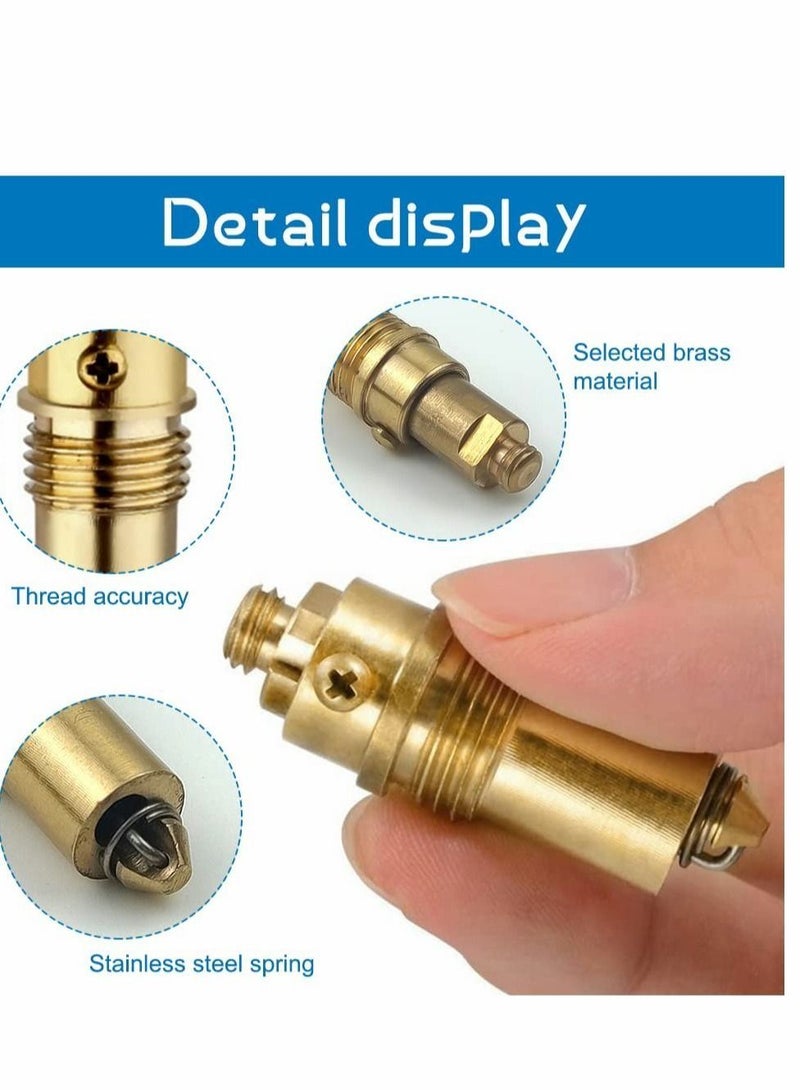 Basin Click Clack 2pcs Spring Brass Plug Bolt Basin Sink clicker Slotted Plug Bolt Replacement Push Internal Spring Plug for Bathtub Sink Basin Drain Stopper