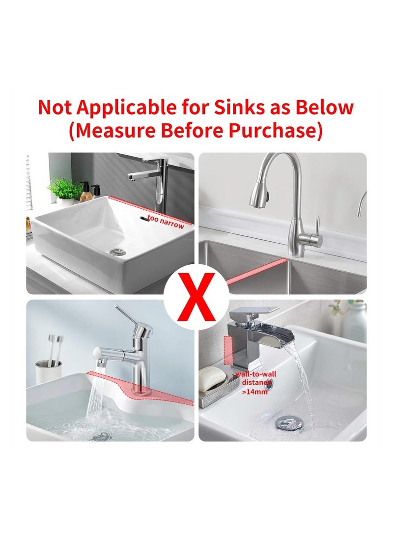 Kitchen Sink Splash Guard, Silicone Faucet Handle Drip Catcher Tray, Kitchen Sponge Holder Faucet Absorbent Sink Protectors Mat, Dish Soap Sponge Holder for Kitchen Bathroom Sink Accessories