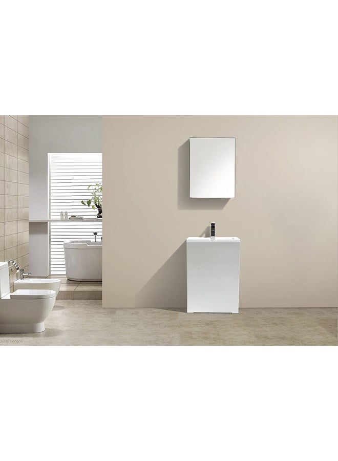 Wash Basin L Shape White