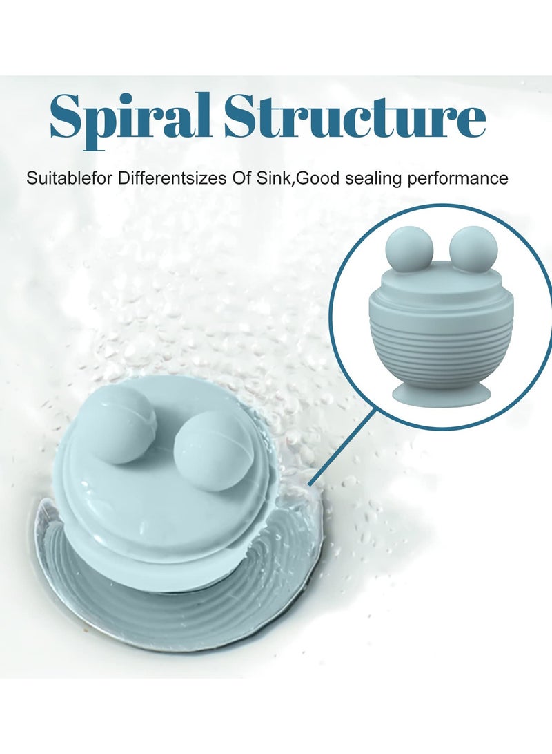 Bathtub Stopper, 2 Pcs Universal Silica Gel Drain Stopper, Drain Stopper Plugs for Kitchen, Bathtub, and Sink Drains