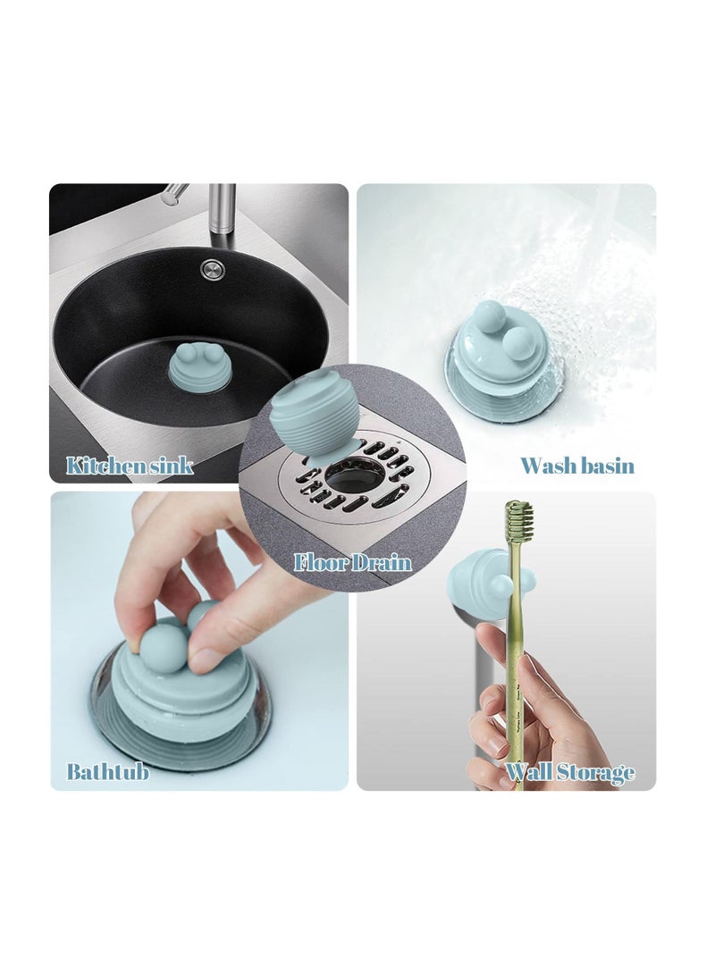 Bathtub Stopper, 2 Pcs Universal Silica Gel Drain Stopper, Drain Stopper Plugs for Kitchen, Bathtub, and Sink Drains