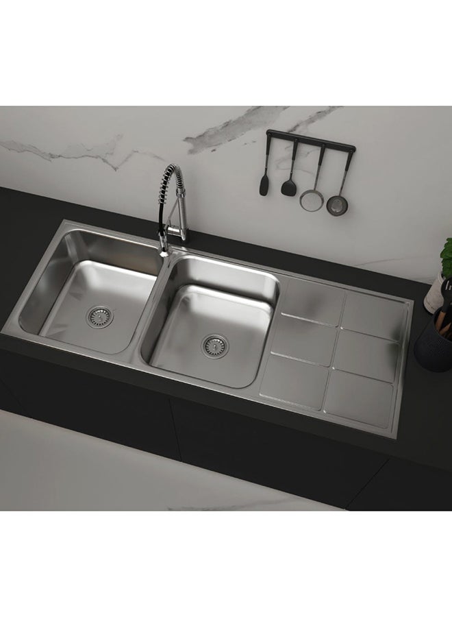 Stainless Steel Kitchen Sink Bl 894 High Grade Inset L 116 X W 50 X H 20 cm