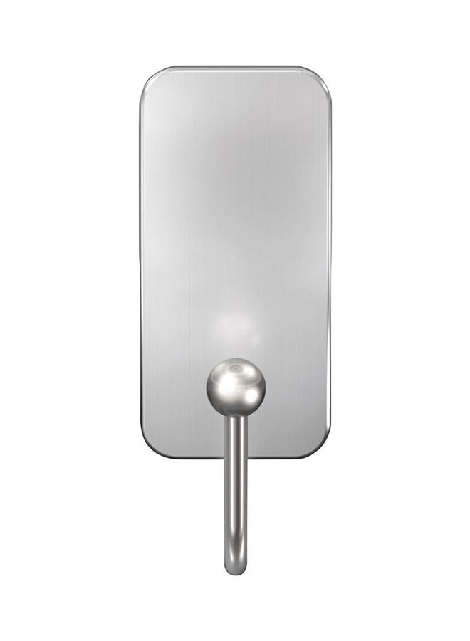 Damage-Free Hanging Bath Hook Satin Nickel S