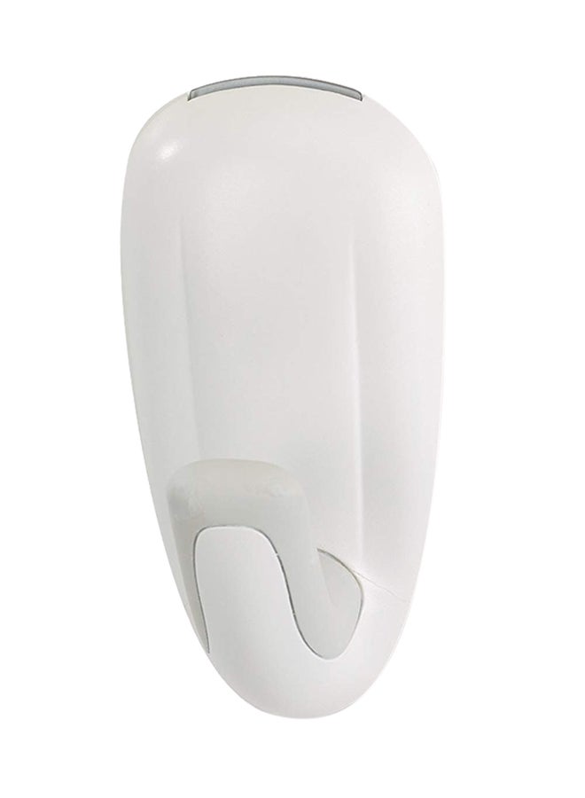 17600B-ES Bathroom Hook With Water-Resistant Strips,Large,Holds 3.4 Kg. Each 1xHook And 2xStrips White 5.7x9.2x22.2inch