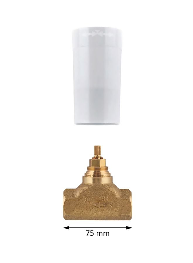 Concealed Stop Valve Gold/White 0.75inch