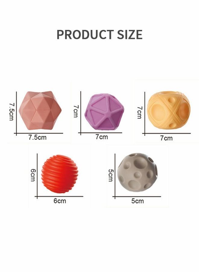 Baby Sensory Ball Set Touch Hand Ball Toy Soft Squeeze Ball, Colorful Squeeze Ball, Water Bath Toy and Stress Relief Ball Set, Textured Hand Ball Sensory Toy