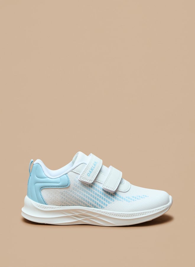 Colourblock Sports Shoes with Hook and Loop Closure