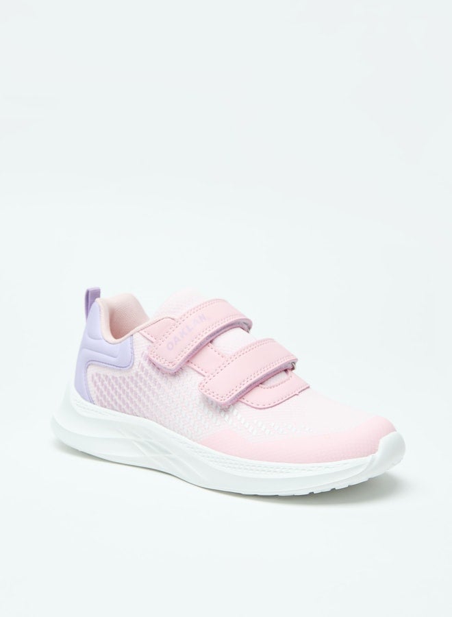 Colourblock Sports Shoes with Hook and Loop Closure