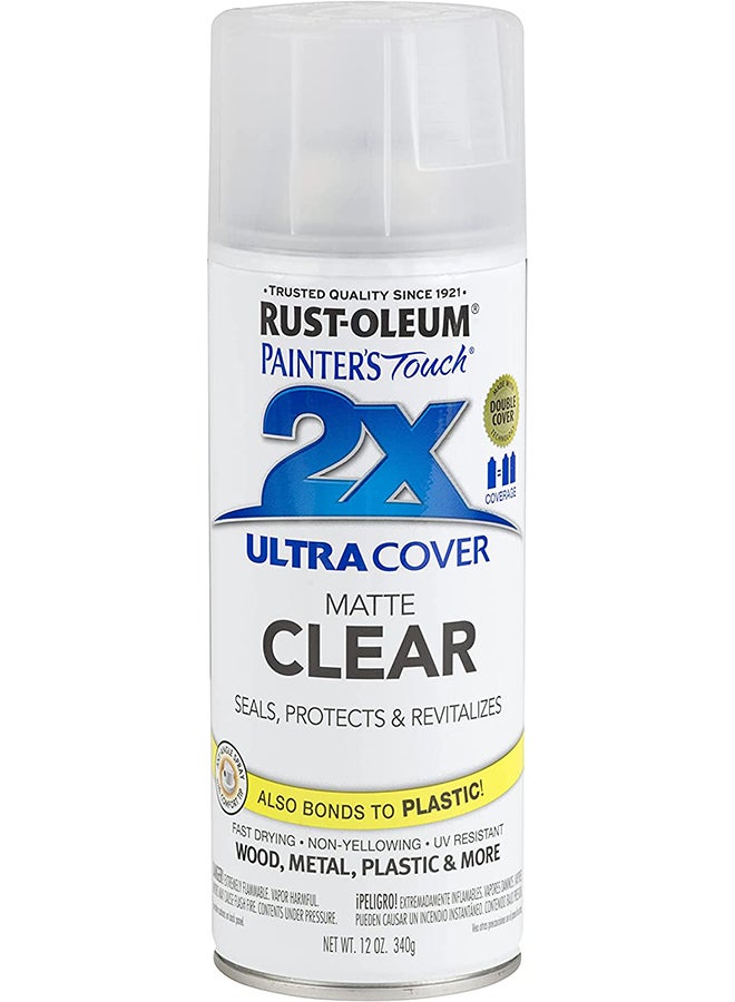 Rust-oleum Painter's Touch 2X Ultra Cover, Matte Clear, 12 Fl Oz - 249087 Matte Clear