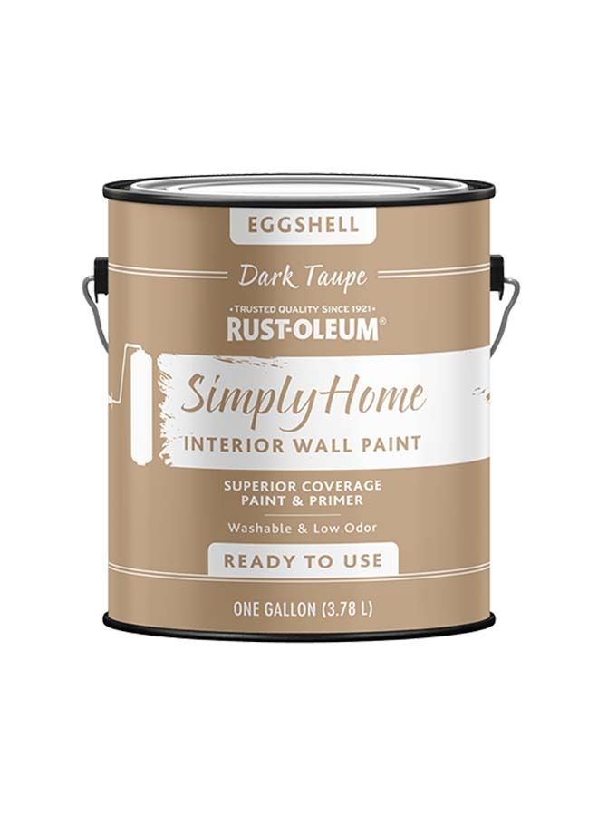 1 gal Rust-Oleum 332142 Dark Taupe Simply Home Interior Wall Paint, Eggshell