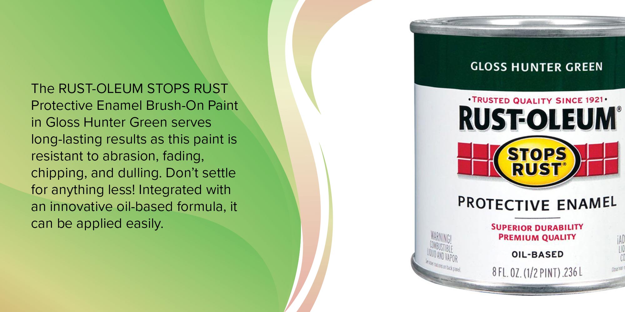 Stop Rust Protective Enamel Gloss Hunter Green 236ml