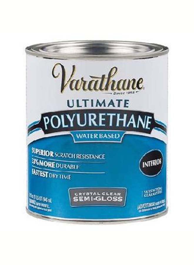 Varathane  Polyurethane Water Based Semi Gloss Crystal Clear 946ml