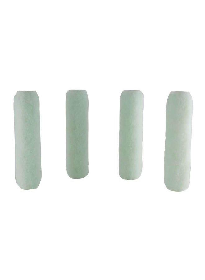 4-Piece Paint Roller Cover Set Green 0.375inch