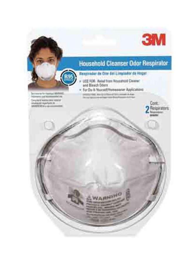 Pack Of 2 Household Cleanser Odor Respirator White