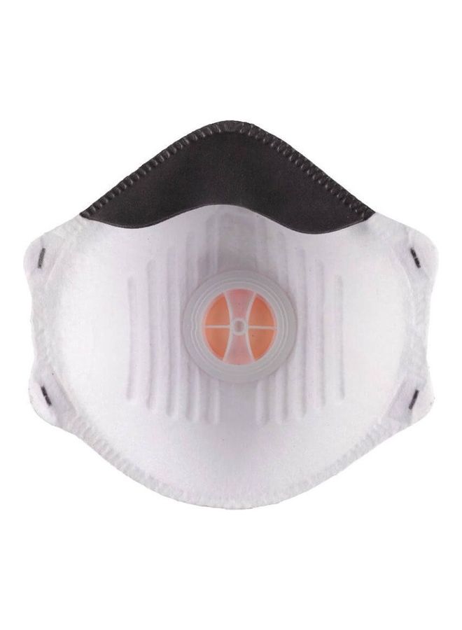 10-Piece FFP2 Respirator With Valve White 15 x 13 x 19cm