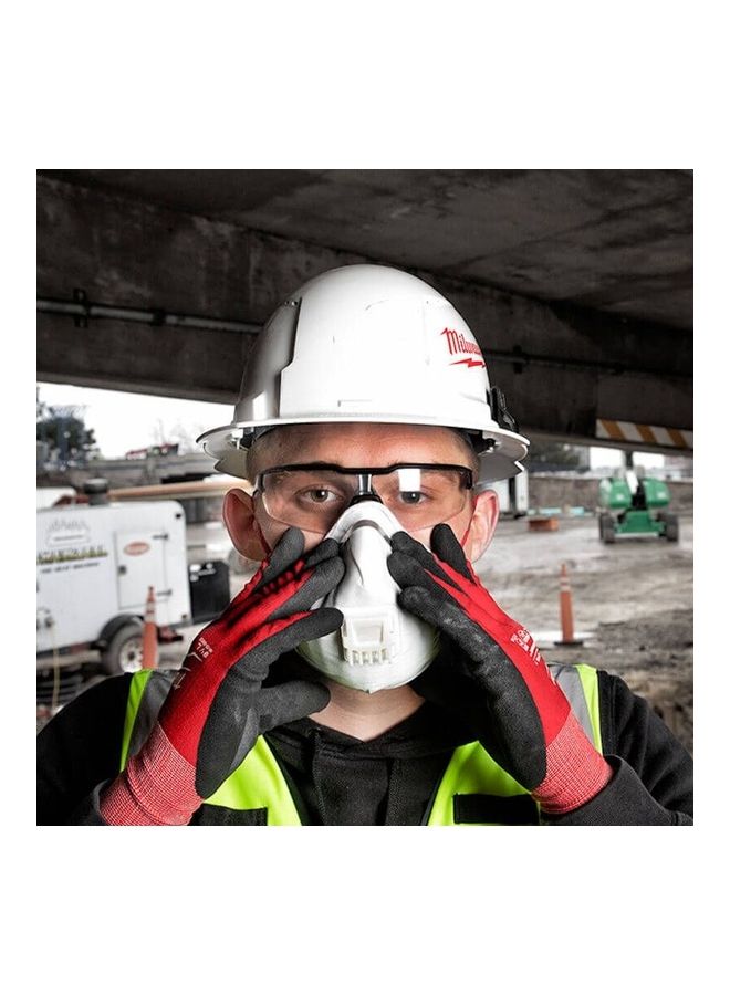 10-Piece FFP2 Respirator With Valve White 15 x 13 x 19cm