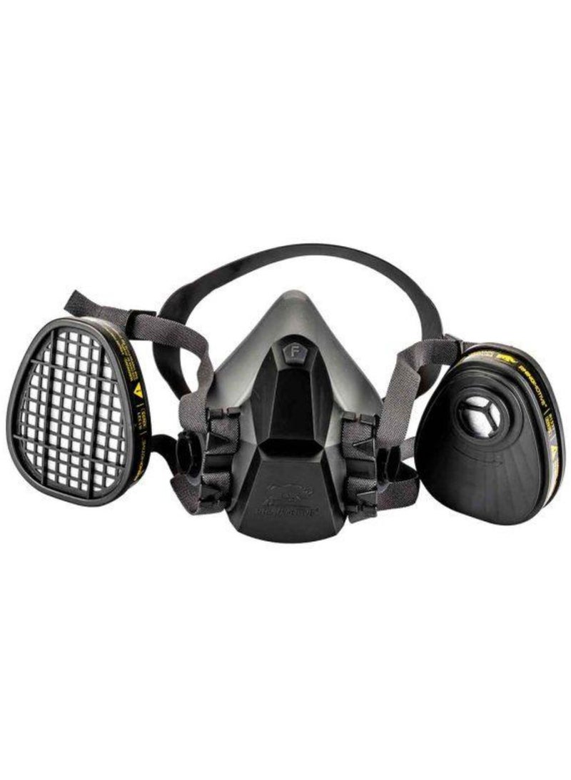 Half Mask Reusable Respirator Set Protects From Inhaling Toxic Substances