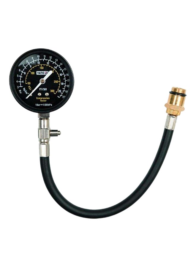 Drive Compression Tester With Rubber Adaptor Black