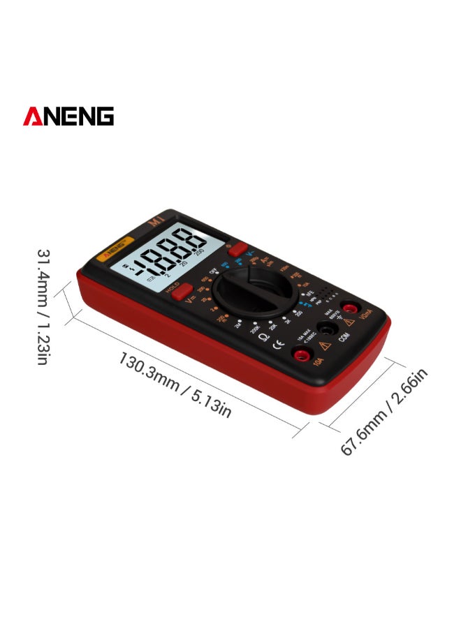 Handheld Digital Millimeter Multicolour 1.23 x 5.13 x 2.66inch