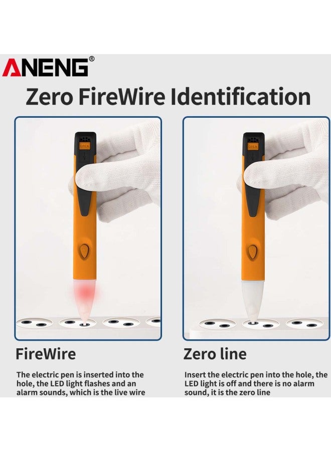 VD02 Non-Contact LED Voltage Tester Yellow/White/Black 16centimeter