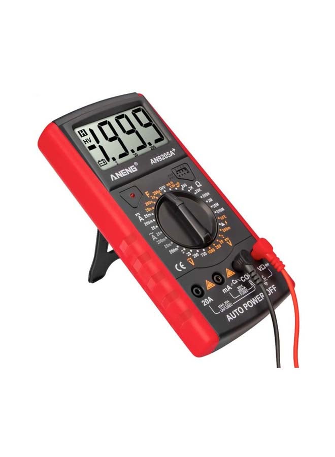 Digital Multimeter With LCD Display Grey/Red 90x182.5x35.4mm