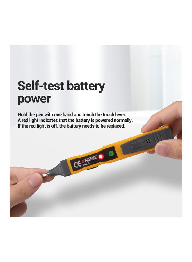 VD806 Electric Voltage Multifunctional Non-contact Pen Tester Black & Orange 20.00 X 2.00 X 9.30cm