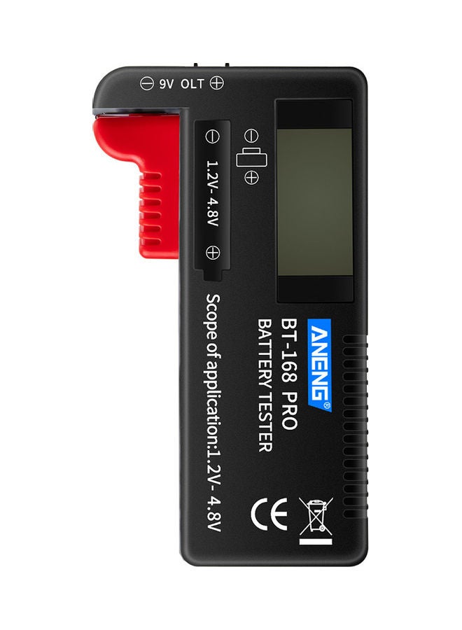 BT-168 PRO Digital-display Type Tester Battery Checker Black 12.00 X 3.00 X 6.50cm