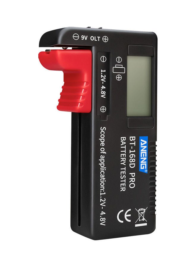 BT-168 PRO Digital-display Type Tester Battery Checker Black 12.00 X 3.00 X 6.50cm