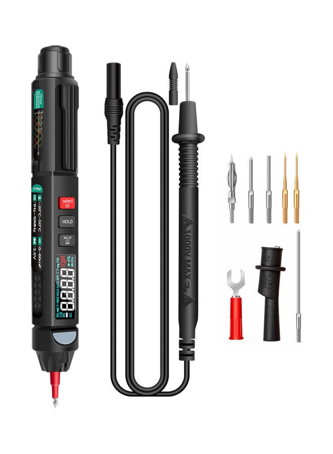 Pen Multimeter Tester With Phase Sequence Black 19x3.5x8cm
