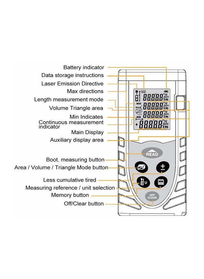 SW-M60 Digital Laser Rangefinder Black/Orange 118x54x28mm