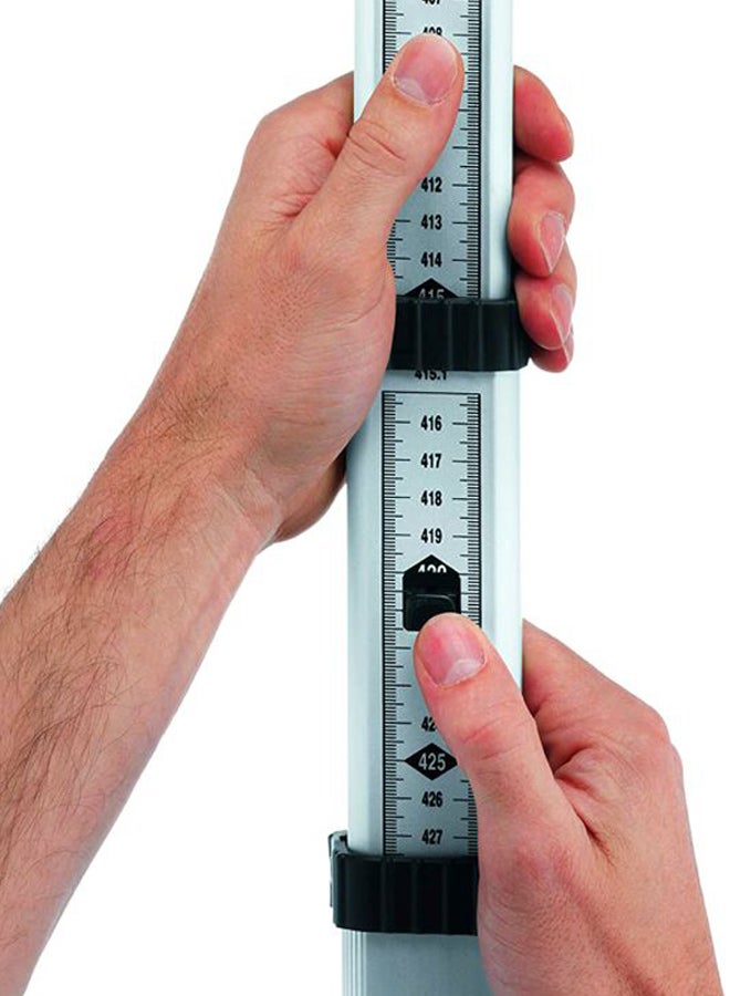 GR500 Aluminium Telescoping Levelling Rod White/Black