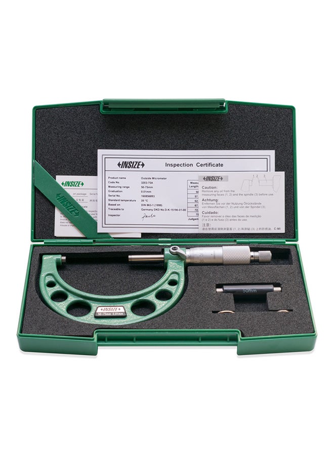 Outside Micrometer Green/Silver