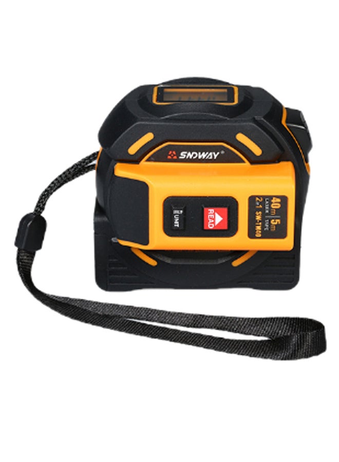 2-In-1 Digital Laser Distance Meter Rangefinder Measuring Tape Black/Yellow