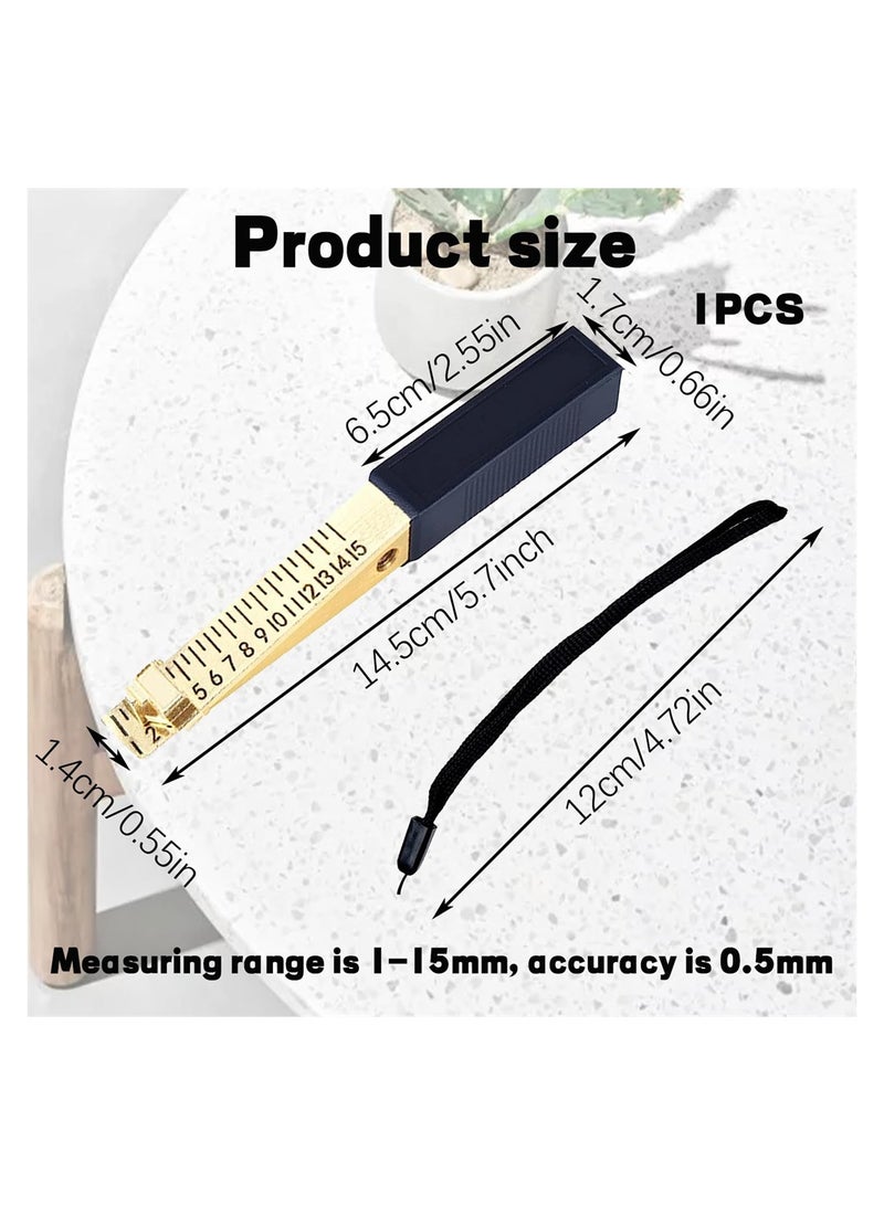 Door Gap Measuring Tool, 1-15mm Fire Door Gap Gauge Checker Tool, Metal Door Undercut Measure Tool, Suitable for House Engineering Inspection Flatness Measuring Tool Ruler