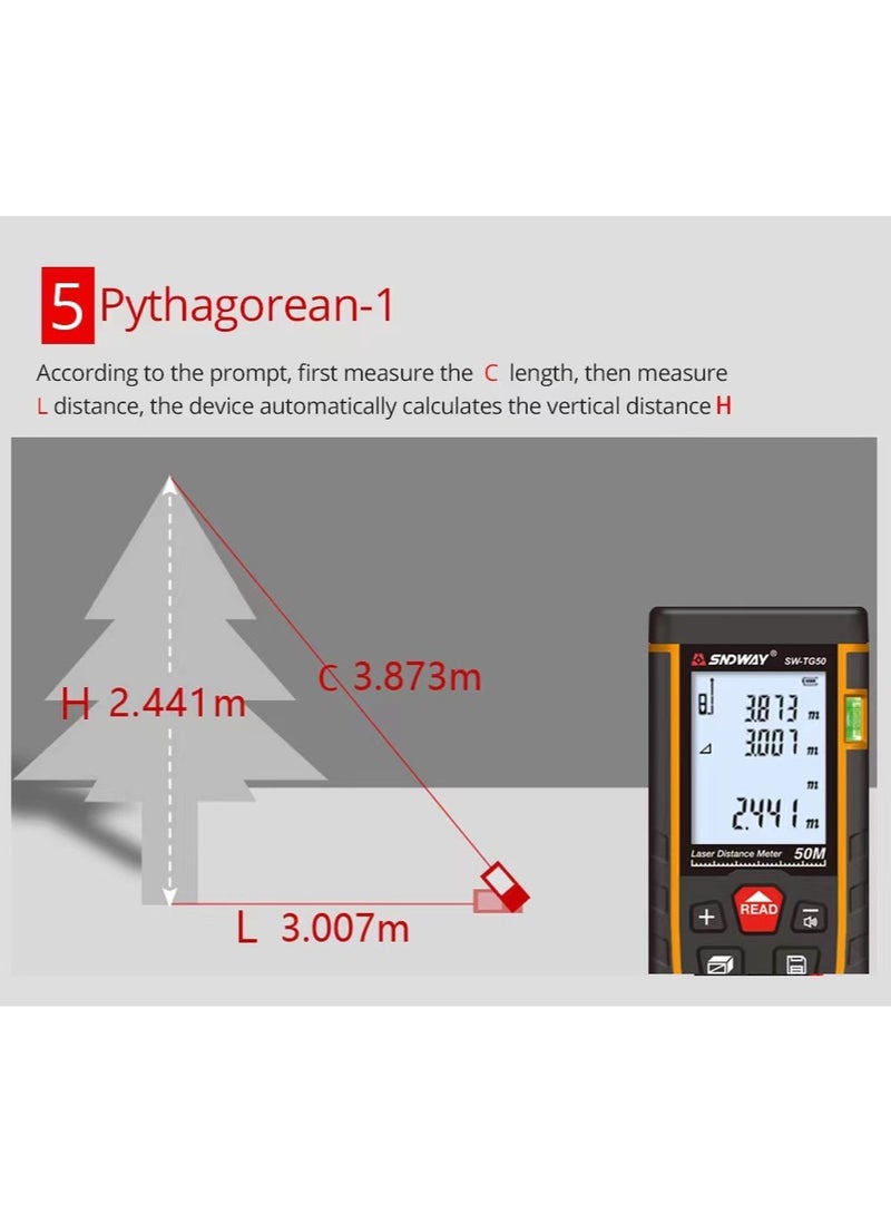 Laser Distance Meter Mini Digital Rangefinder Professional Laser Measure Meter High Accuracy Range Finder