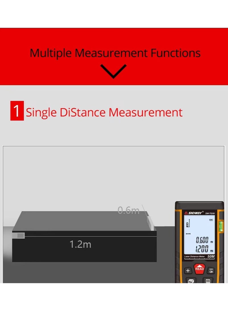 Laser Distance Meter Mini Digital Rangefinder Professional Laser Measure Meter High Accuracy Range Finder