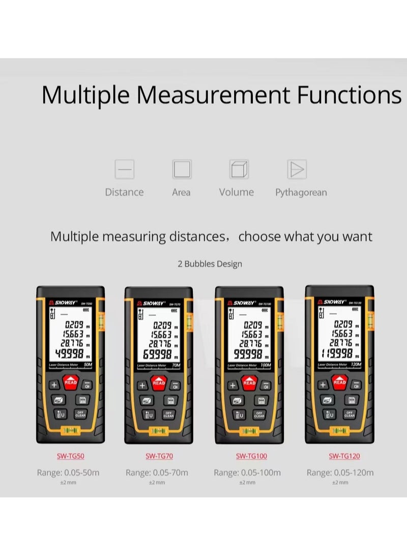 Laser Distance Meter Mini Digital Rangefinder Professional Laser Measure Meter High Accuracy Range Finder