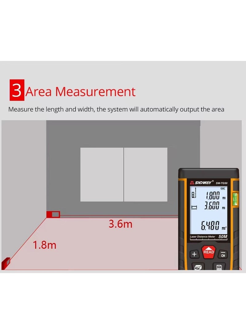 Laser Distance Meter Mini Digital Rangefinder Professional Laser Measure Meter High Accuracy Range Finder