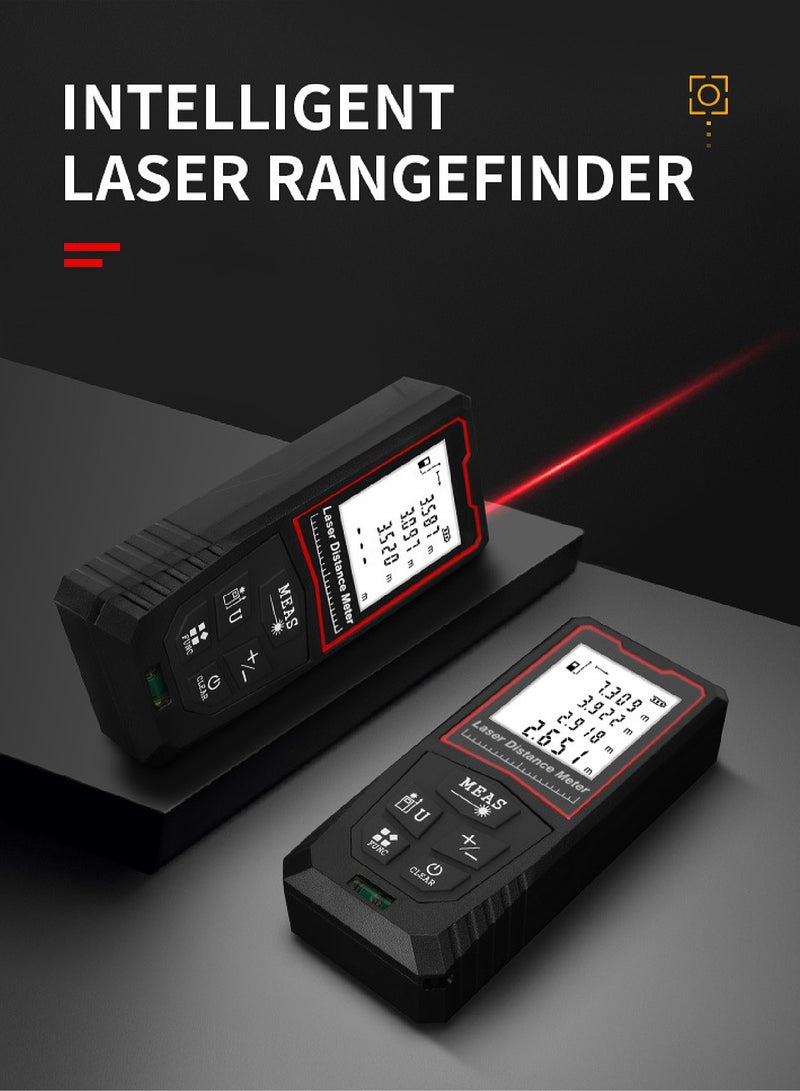 Portable Laser Measure - Digital Smart Laser Distance Meter with Bubble Levels - Measure Distance - 20 Sets of Data - Pythagorean Mode - Precision Measurement Tools