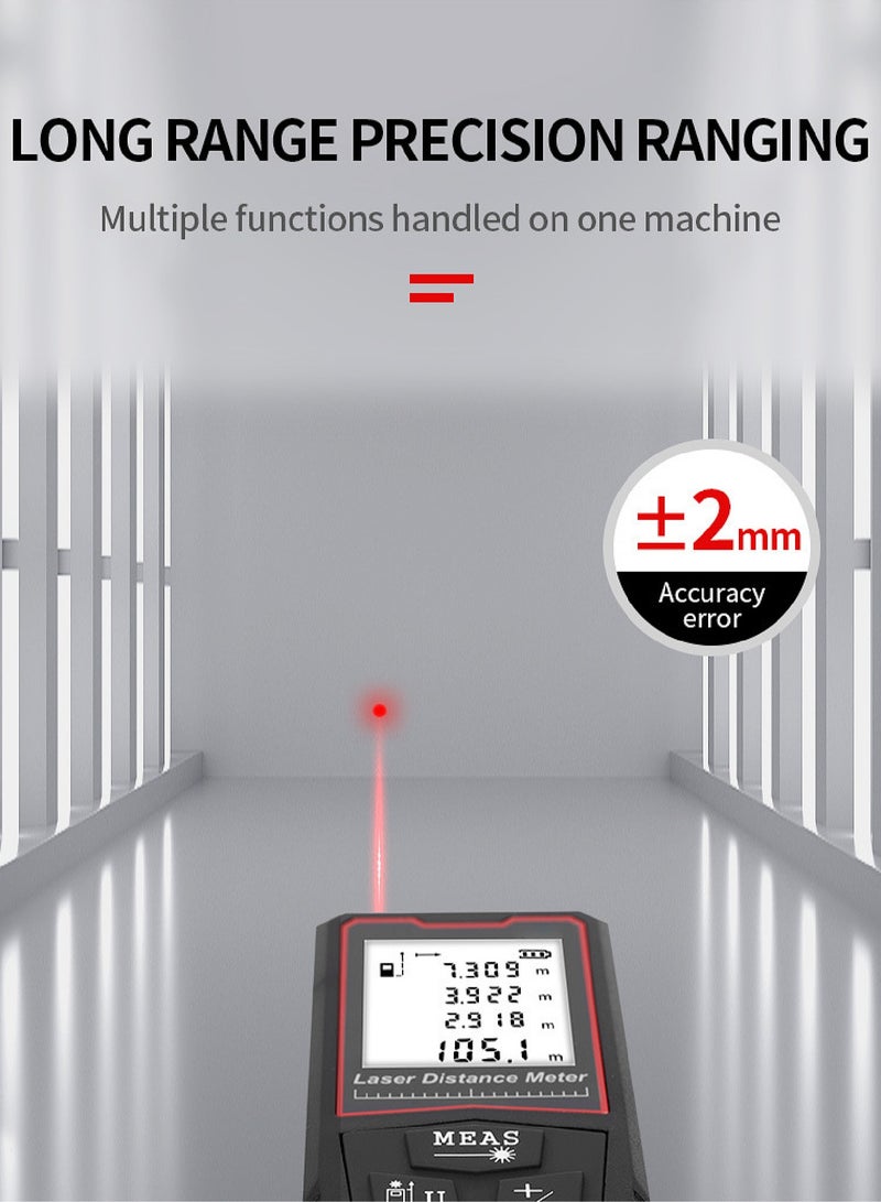 Portable Laser Measure - Digital Smart Laser Distance Meter with Bubble Levels - Measure Distance - 20 Sets of Data - Pythagorean Mode - Precision Measurement Tools