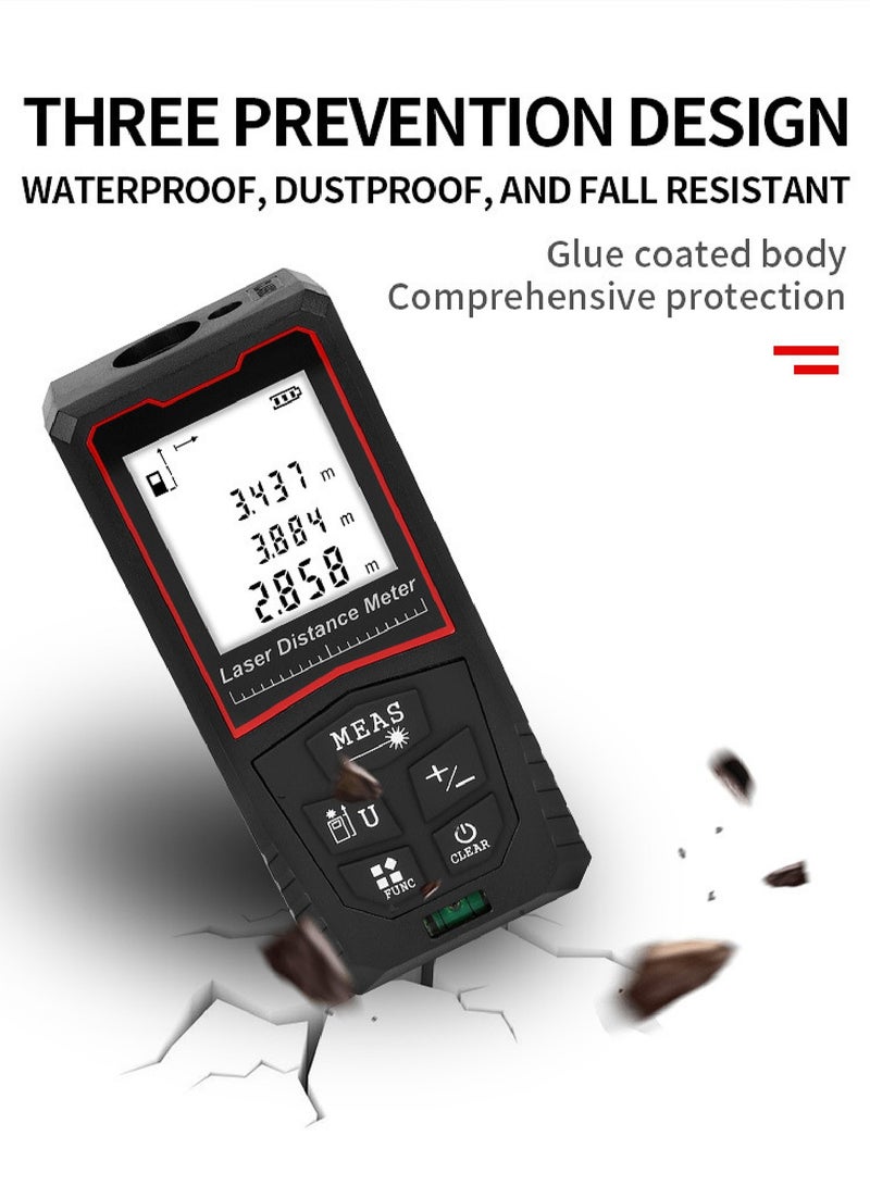 Portable Laser Measure - Digital Smart Laser Distance Meter with Bubble Levels - Measure Distance - 20 Sets of Data - Pythagorean Mode - Precision Measurement Tools