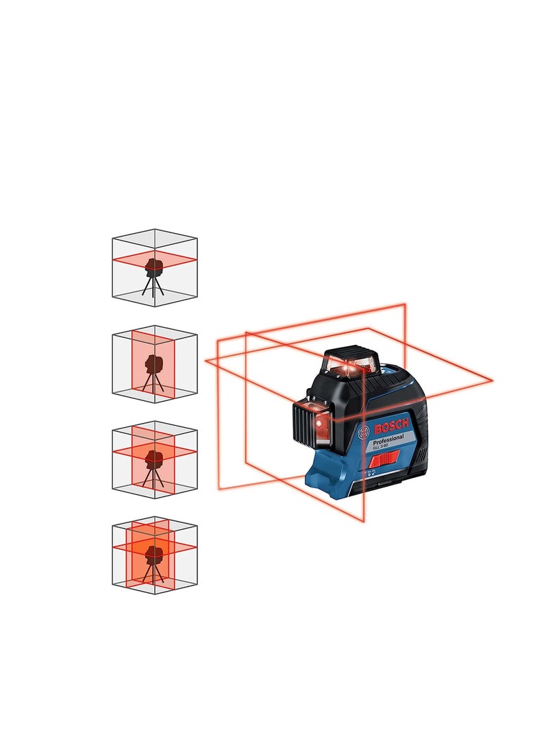 Professional Laser Level Red Laser Interior Working Range Up To 30m 4x Battery Aa